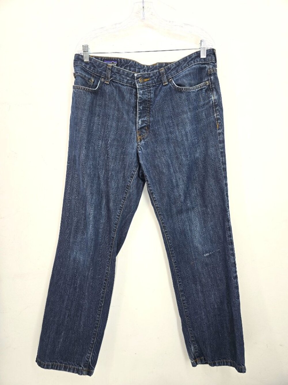 Patagonia Organic Cotton Button Fly Denim Jeans Men Size 35 Meas 36x29